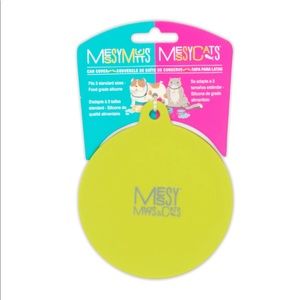 x2 Messy Mutts Messy Cats Silicone Cat & Dog Food Can Cover, Fits 2.5" to 3.3”